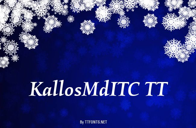 KallosMdITC TT example
